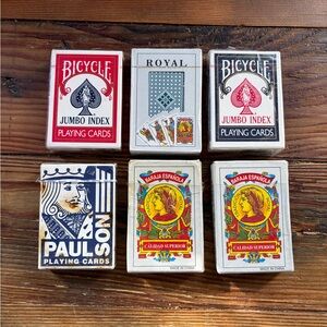 Vintage Playing Card Deck Lot Set Of 6